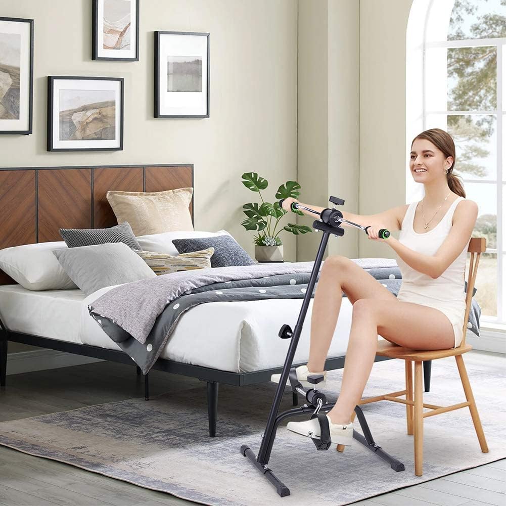 Exercise Bike, Height Adjustable Body Arm Leg Exercise Bicycle