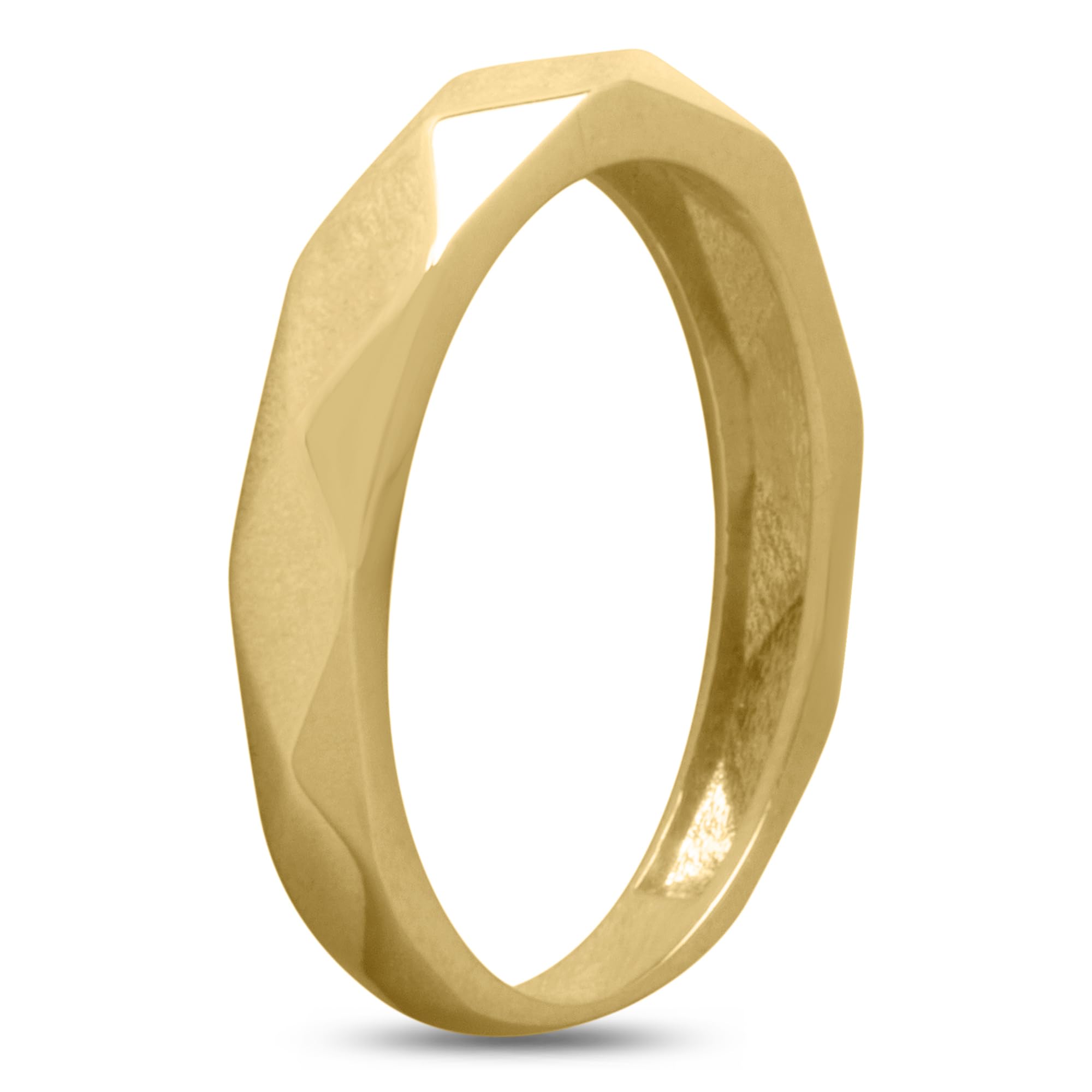 JULIETTE COLLECTION 14K Gold Stackable Fashion Statement Band Rings for Women - Assorted Designs and Ring Sizes