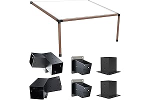 Fede 4"x 4" Actual 3.5"x 3.5" Brackets Pergola Kit with Roof