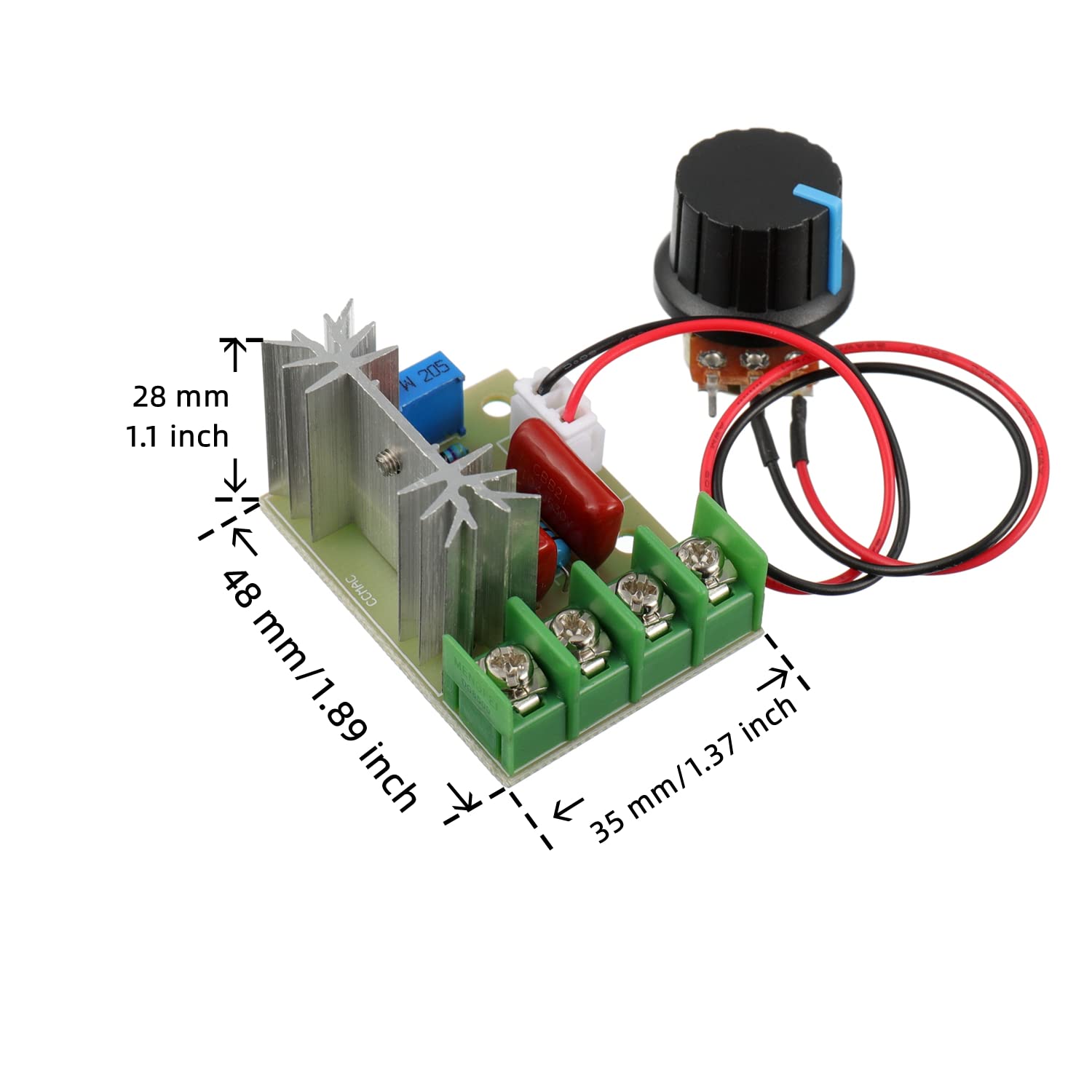 Regolatore elettronico di tensione CA 220 V a tiristore ad alta potenza da 2000 W Regolazione della temperatura della velocà di regolazione  13