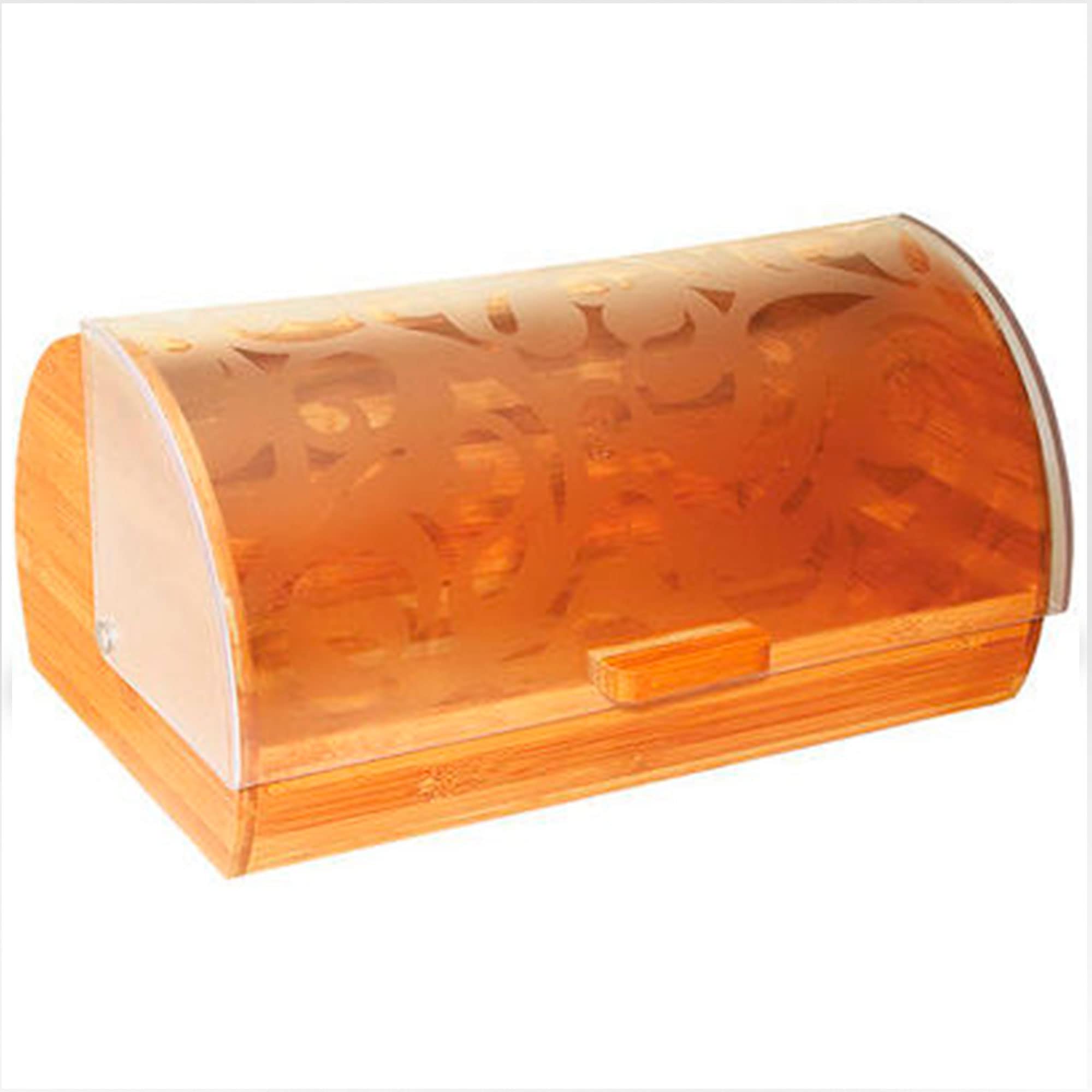 Maestro MR-1674S Panera de Mesa para Guardar Pan, Tapa Deslizante, Contenedor para Almacenamiento Pan y Bollería, Diseño Elegante, Acero Inoxidable, Madera, Bread Box
