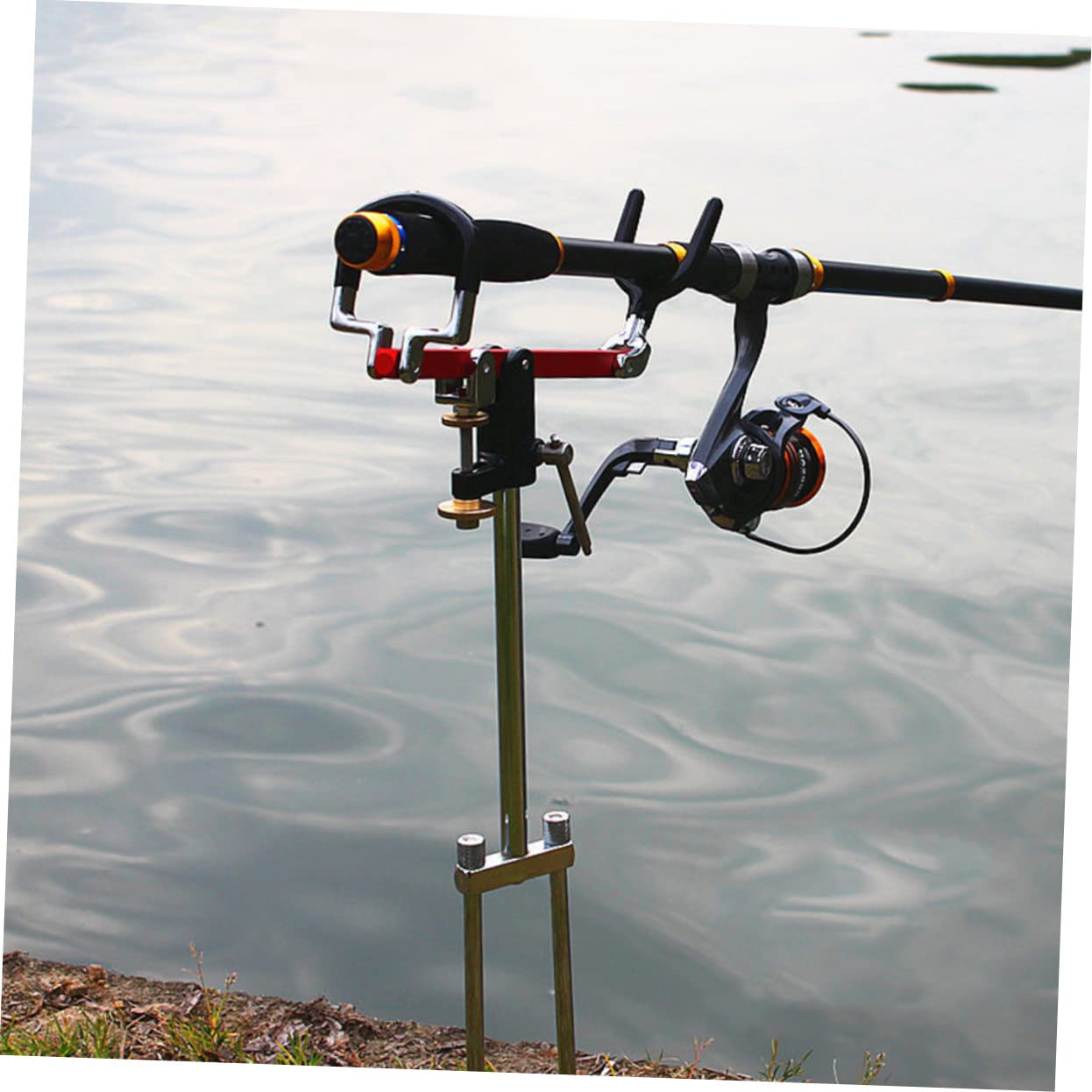 Toddmomy Fishing Rod Holders Universal Ground Bracket Rod Rack Sea Pole Storage Aluminum Alloy Fishing Rack