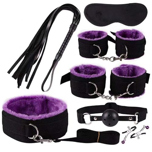 QiKKago Set De 7 PièCes en Cuir Souple, Yoga, EntraîNement Sportif, BandoulièRe De Rallye avec Poignet RéGlable, Kit Fitness - H13