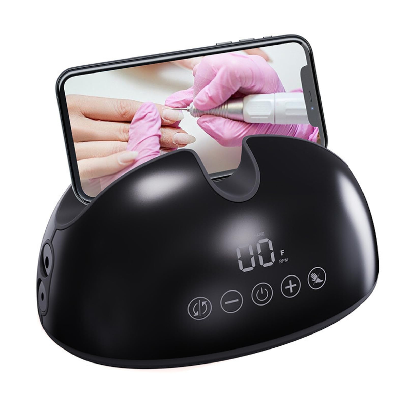 VOLTIX Fresa per Unghie Professionale 35000 Giri, Set Manicure Elettrico con Pedale e 6 Fresa, Lima Elettrica per Unghie in Gel e Acriliche, Nail Drill, Macchina Manicure e Pedicure