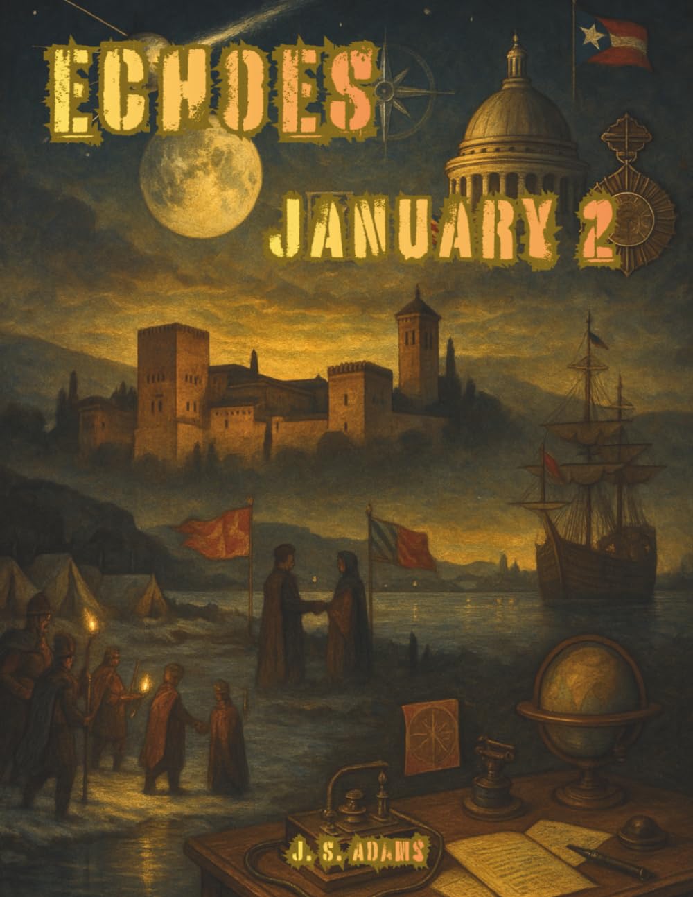 Echoes: January 2: A Coloring Journey Through January 2nd in History (Echoes: A Coloring Journey Through History)
