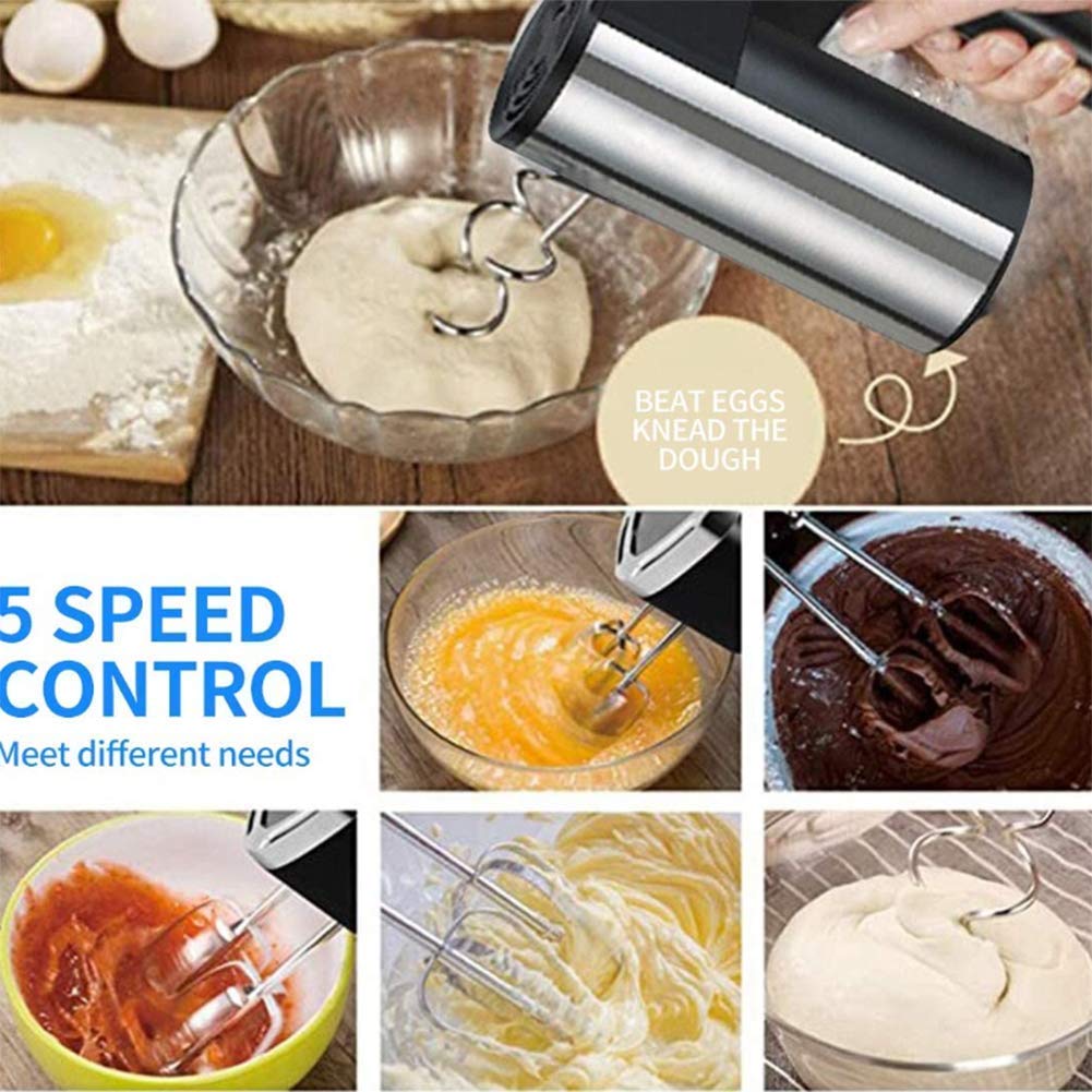 Frullatore a Immersione, Potente Potenza da 300 W, con Motore Turbo per impieghi gravosi, Frusta elettrica da appoggio, per Biscotti, Brownies, Torte, Pasta, pastelle