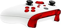 Vista 6 de eXtremeRate Replacement Buttons for Xbox Core Wireless Controller, Chrome Red Glossy Custom LB RB LT RT Bumpers Trigers Dpad ABXY Start Back Sync