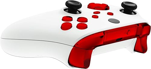 Miniatura 6 de eXtremeRate Replacement Buttons for Xbox Core Wireless Controller, Chrome Red Glossy Custom LB RB LT RT Bumpers Trigers Dpad ABXY Start Back Sync