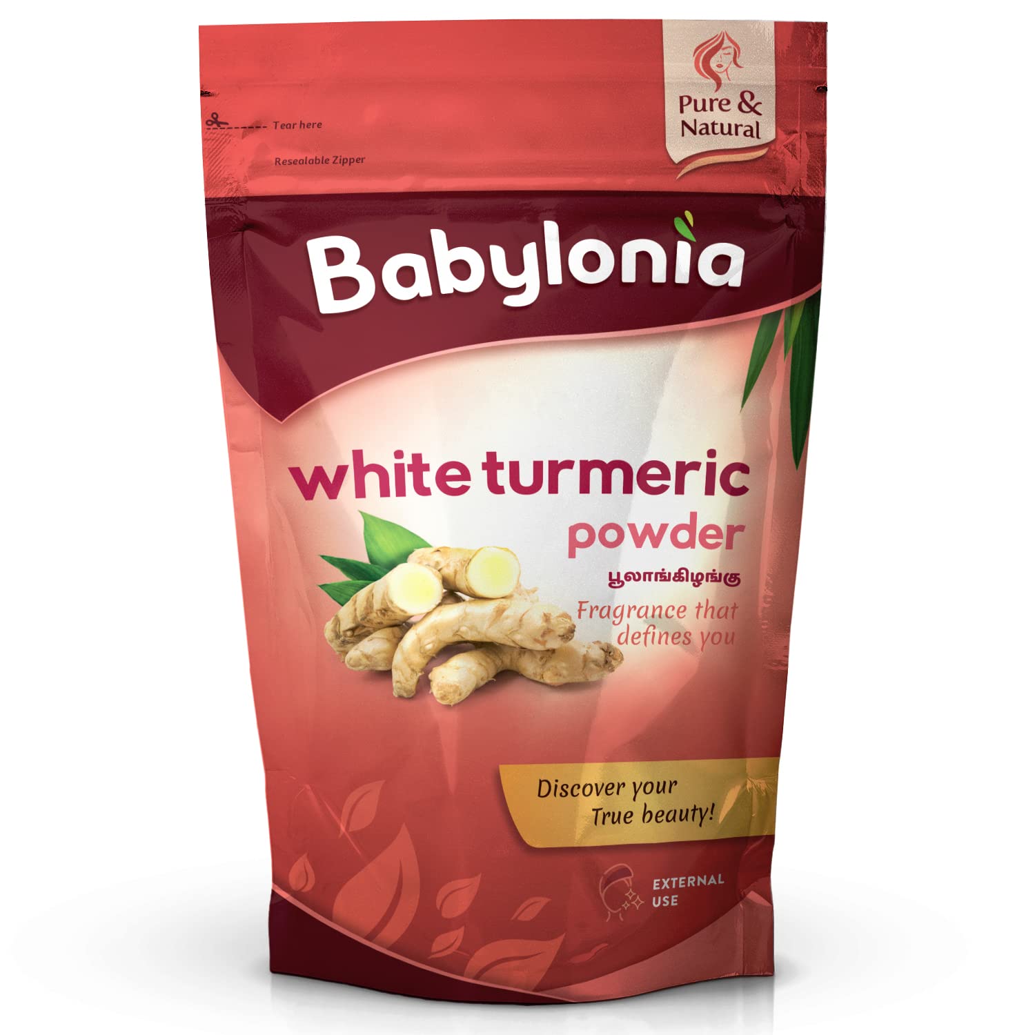 Babylonia White Turmeric | Kichili Kilangu | Poolankilangu Powder for Skin Care, 100g