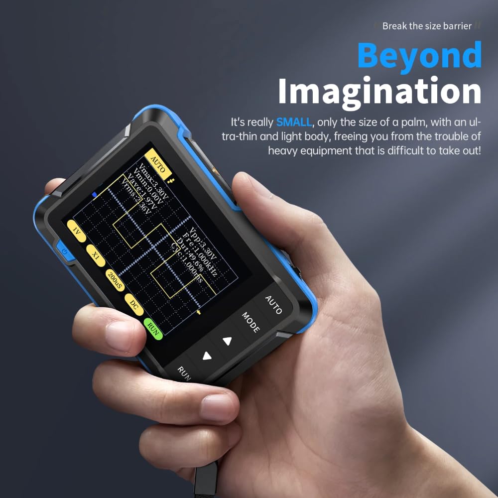 Kit de osciloscopio Digital portátil DSO152, osciloscopio automotriz portátil, Alta frecuencia de muestreo, Ancho de Banda de 200 kHz, función de Disparo automático/Normal/único