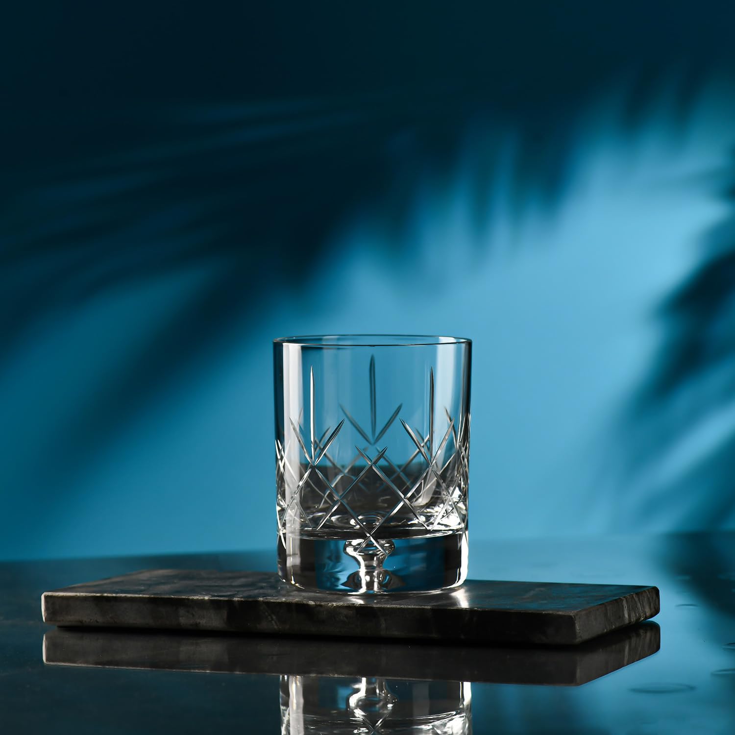 Krosno – Verres à Whisky, Bourbon et Scotch 250 ml, Lot de 4 – Collection Saga – Verre en Cristal, Taillés – Faits à la Main – Idéal comme Cadeau