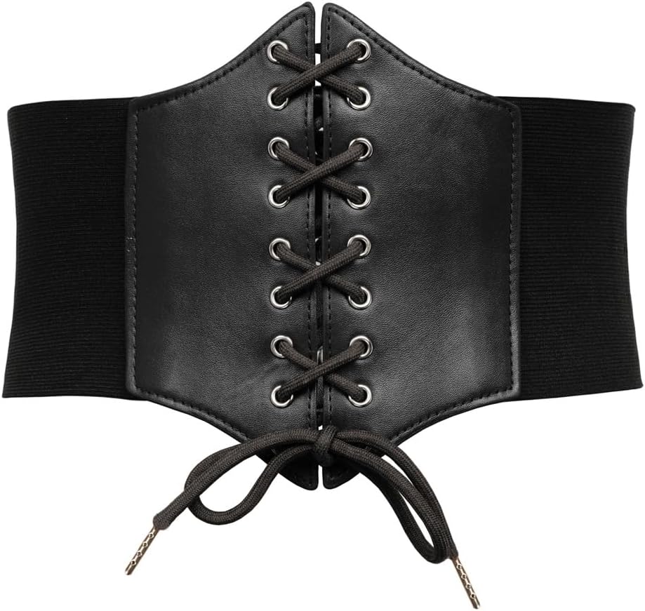 GRACE KARIN Lace-up Cinch Belt Tied Corset Elastic Waist Belt