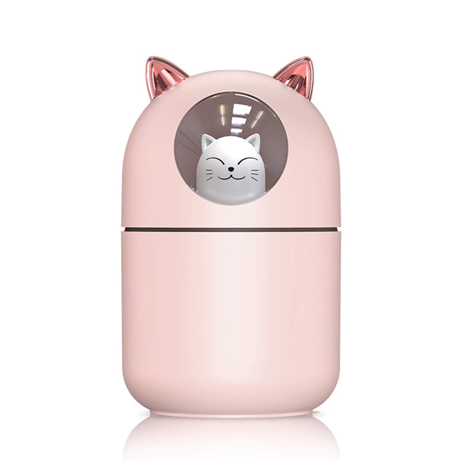 Portable Mini Humidifier, Small Cool Mist Humidifier, USB Personal Desktop Humidifier for Baby Bedroom Travel Office Home,Pink
