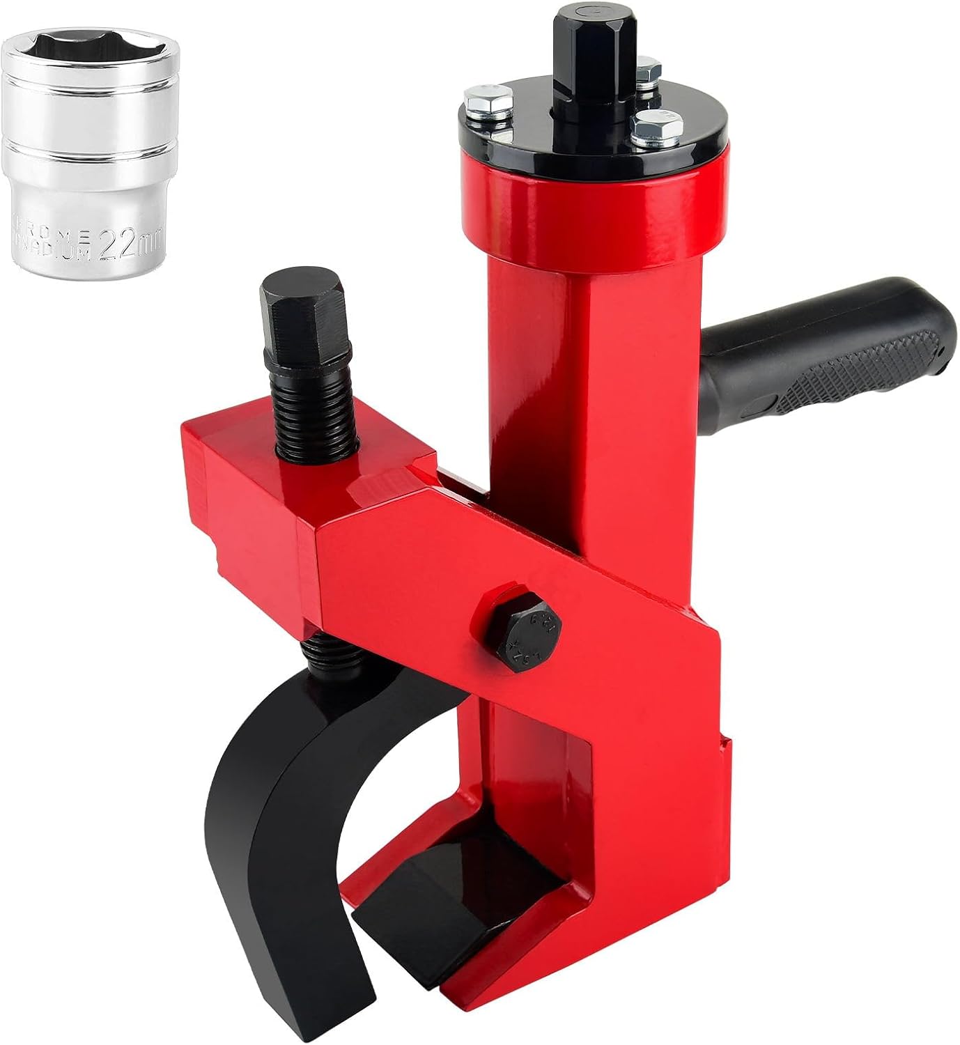 Photo 1 of  Manual Tire Bead Breaker fit for 14" - 22.5" Rim Tires Adjustable Hammer Tires Changer Tire Removal Tools for ATV SUV Truck Tractors Car and More (Red) 