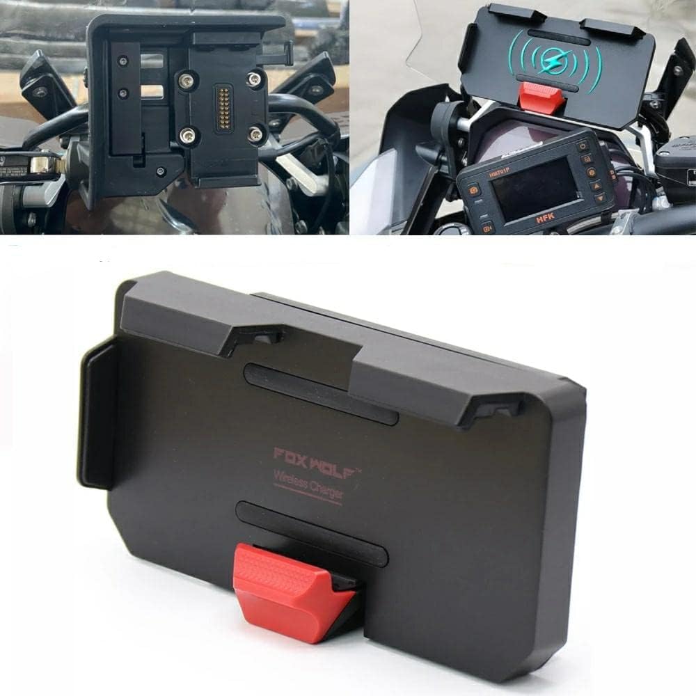 Supporto Telefono Moto, R1300GS R1200GS Supporto per Telefono Cellulare Wireless, Waterproof Staffa di Navigazione GPS per ADV F800GS ADV F700 F750GS/ADV R1250GS/ADV CRF1000L F850GS ADV S1000XR F900R