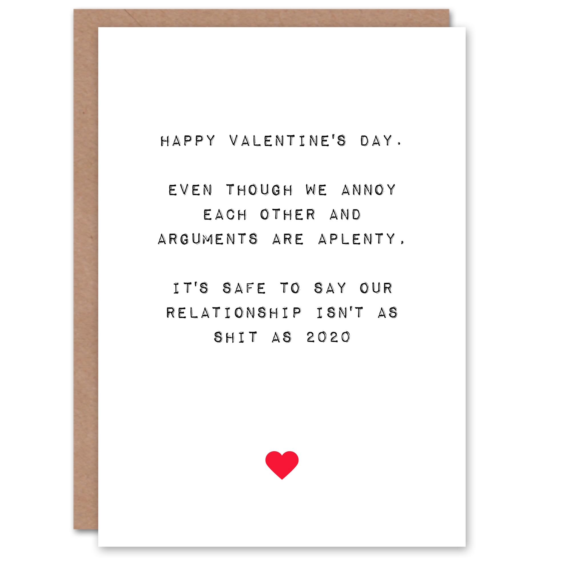 Artery8 Valentines Day Greeting Card Fun Funny Humour 2020 Arguments Aplenty Wife Husband For Him or Her
