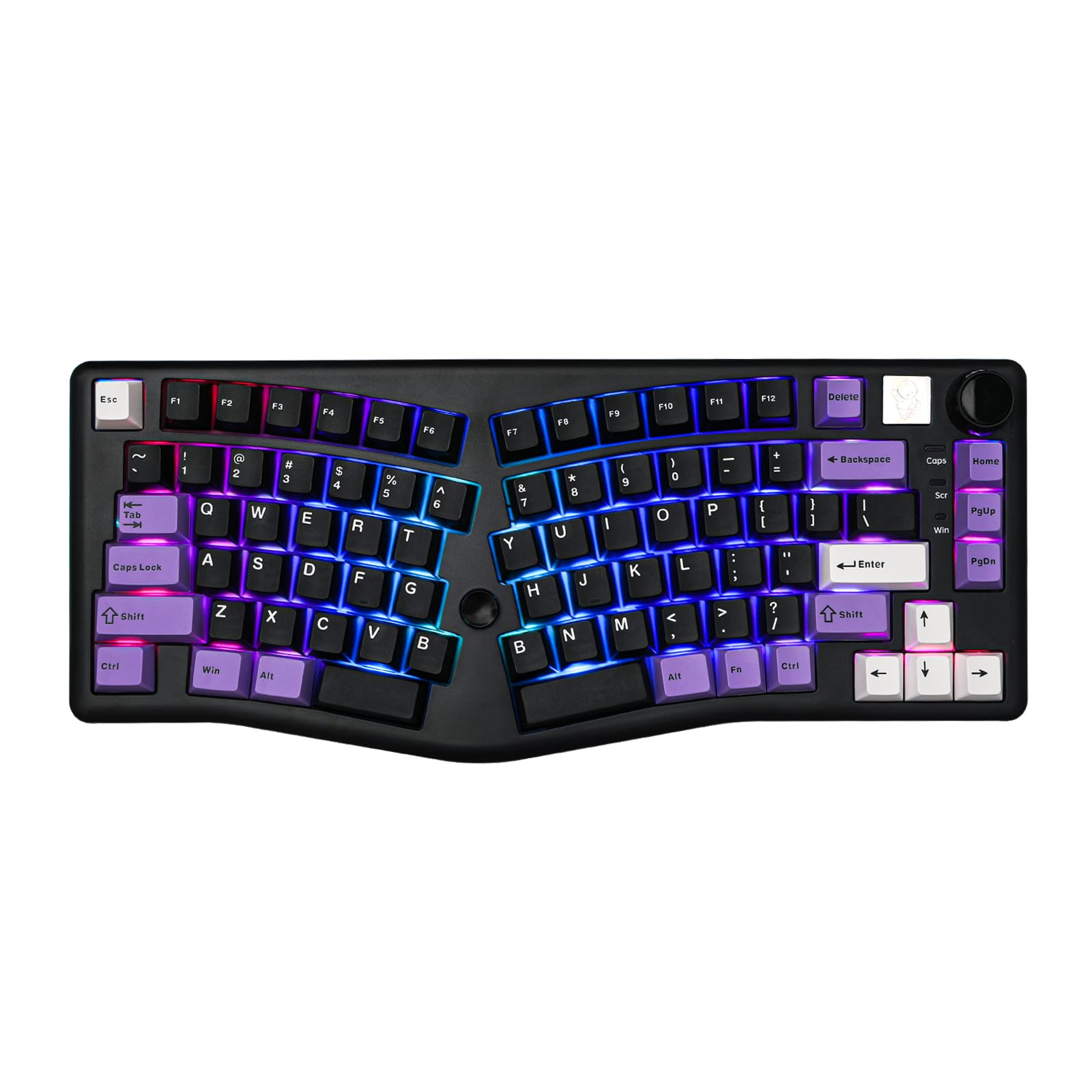 MechLands LEOBOG A75 75% Alice Keyboard, Wireless Gaming Keyboard with Knob and Joystick Design, Top Mount Mechanical Keyboard with Flex-Cut PCB, PC Plate, Magnetic Stands for Win/Mac (Black)