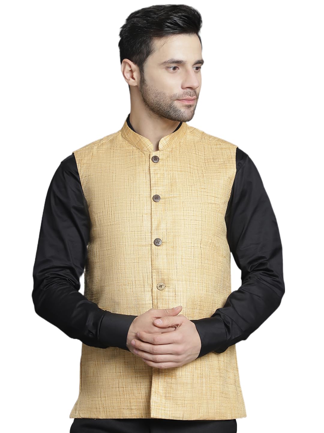 jompers Men's Woven Design Nehru Jacket-picture-20