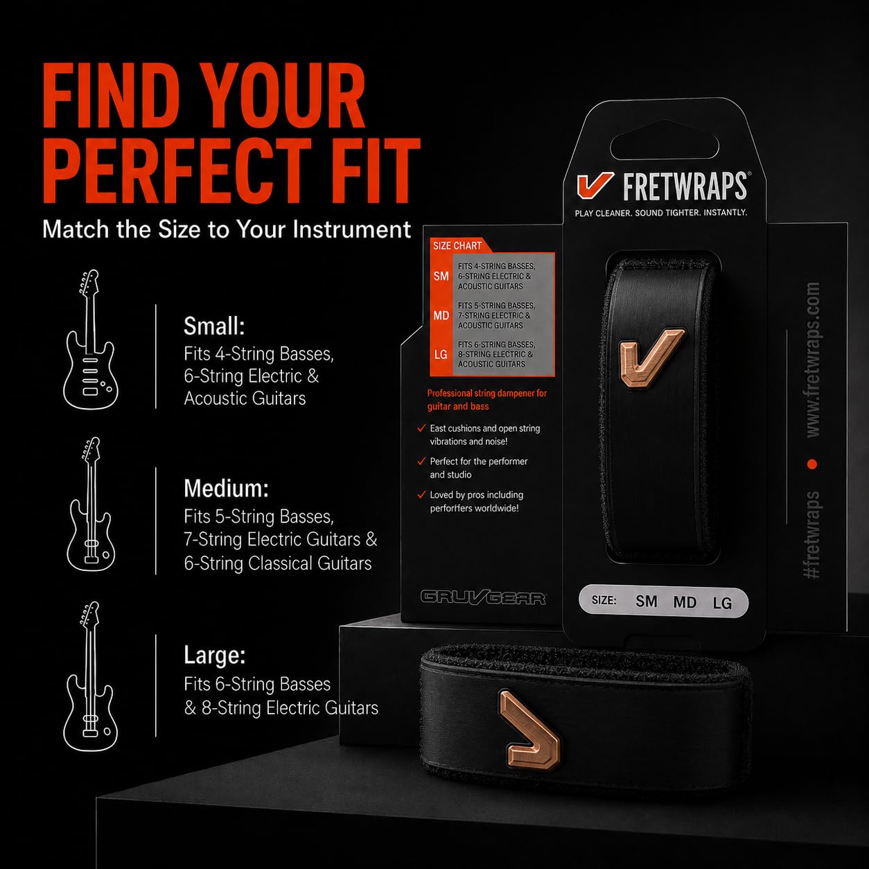 Gruv Gear Frettes pour guitare basse (FW1-DKD-SM)