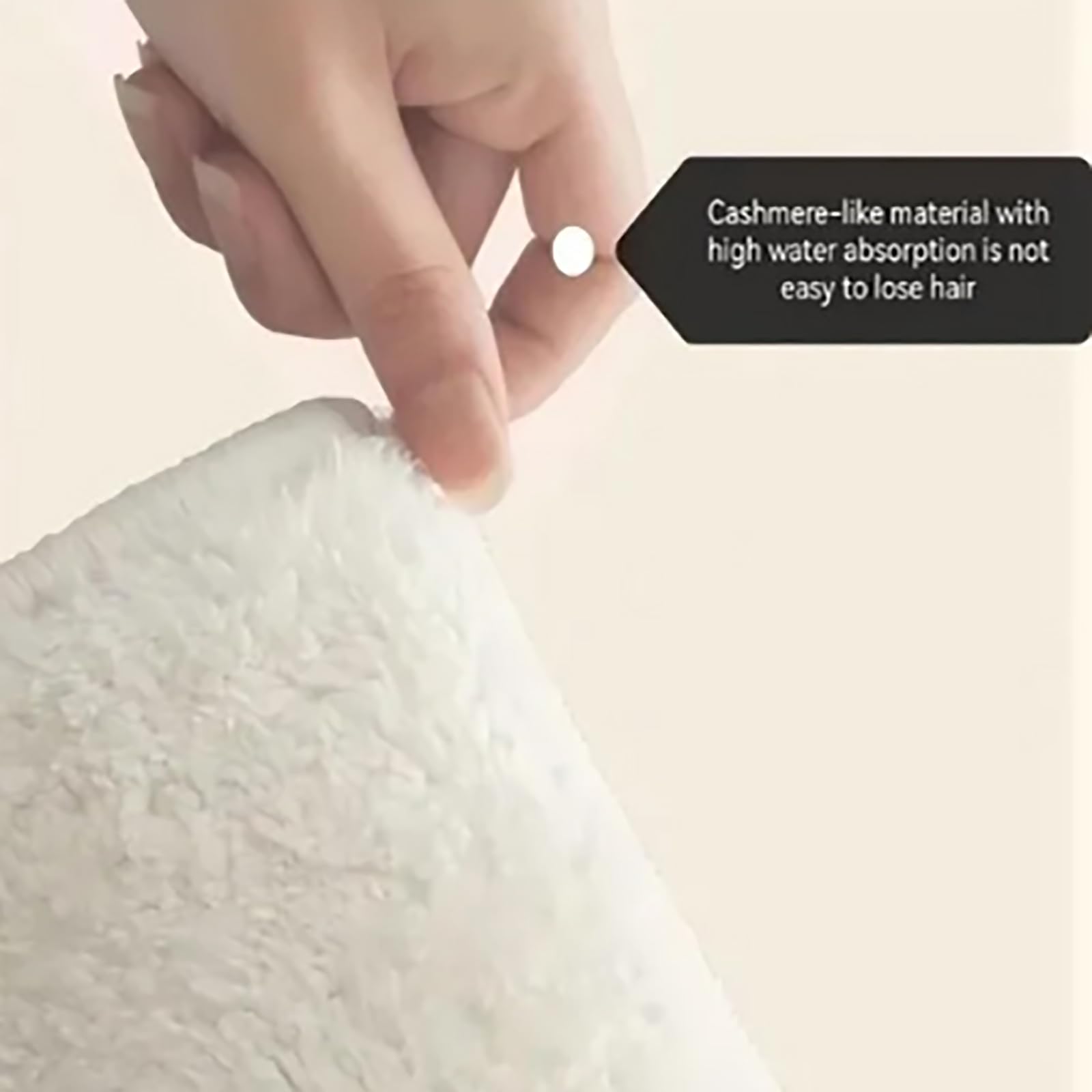 Generico Tappeto Bagno in Cashmere Sintetico,Ovali Antiscivolo Ad Asciugatura Rapida,D,80x120cm(31x47inch) | Assorbente, resistente alle macchie