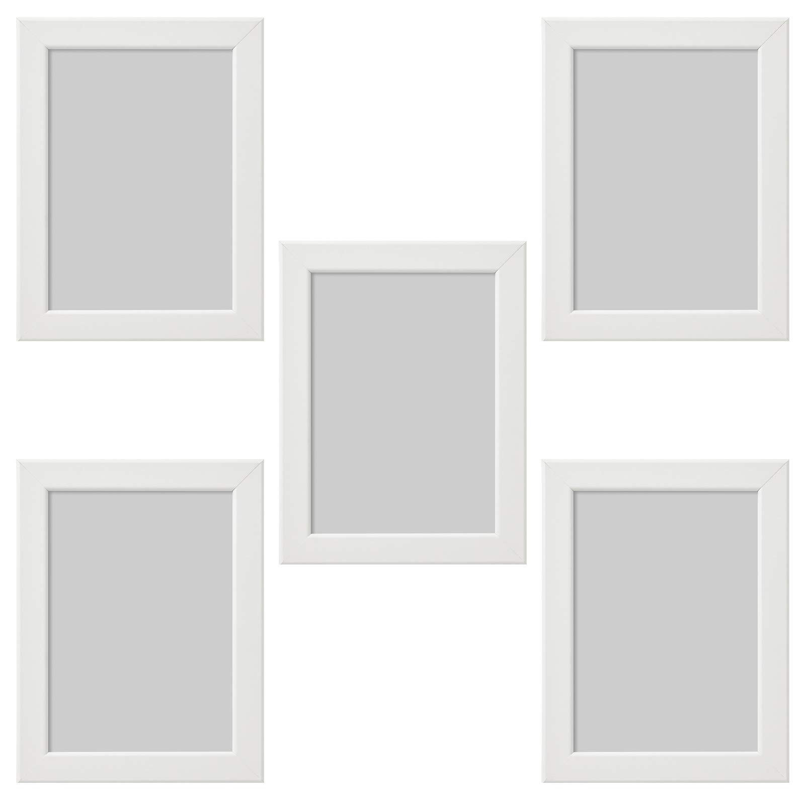 IkeaFiskbo frame in white, (13 x 18 cm), 5 pieces