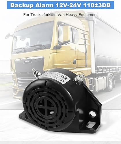 Miniatura 2 de Alarma de respaldo de respaldo, alarma de pitido inverso, 12V-24V 1103DB fuerte, impermeable, para camiones comerciales de servicio pesado, semi