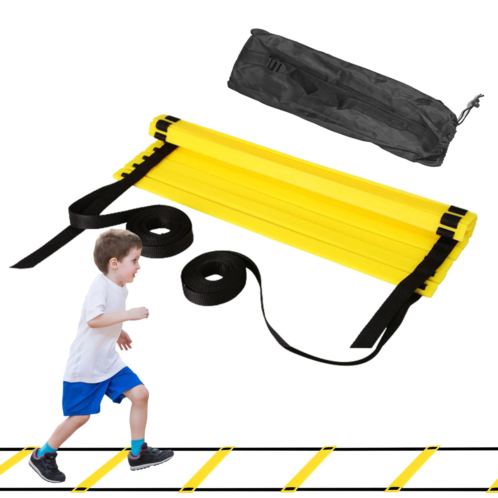 Escalera de Entrenamiento – Dispositivo de Entrenamiento para Agilidad | velocidad, coordinación | Equipo de entrenamiento al aire libre para ejercicios de equilibrio y fitness, ejercicios deportivo