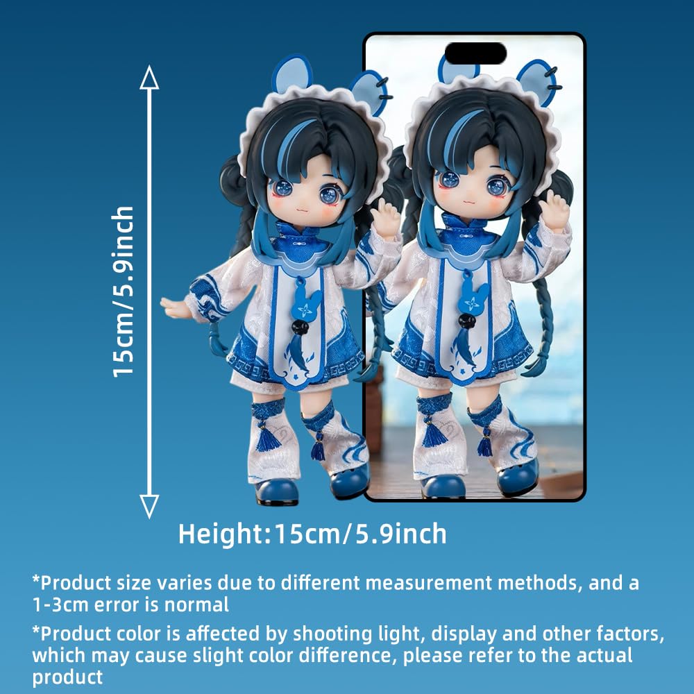 niannyyhouse BJD Blind Box Figuren, Ball Jointed Doll with Clothes, 1:12 Scale Nagi Cloud Ruins Series, Collectable Action Figure (6PCs)