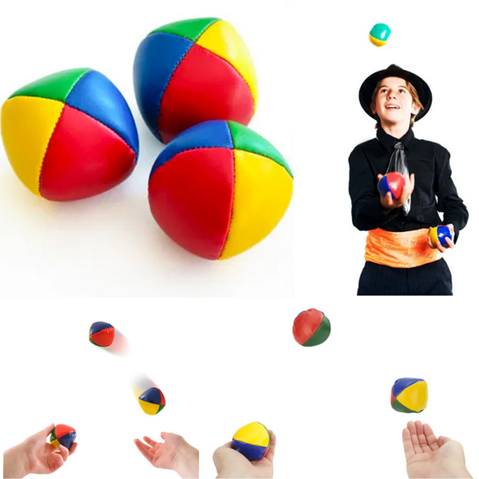 Set de 3 balles de jonglage pour enfant VILAC - Diamètre 6 cm - Jeux - Jouets