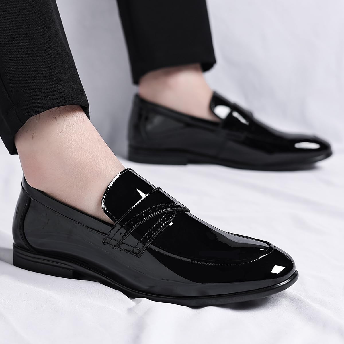 Zapatos de Formales para Hombre Zapatos de Vestir Sin Cordones Modernos para Negocios Bodas Y Eventos para Fiestas y Negocios Informales