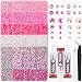 20000Pcs Pink Rhinestones for Bedazzling Kit with 3Pcs B7000 Jewelry Glue, Resin Rhinestones for Crafting Crafts，Bedazzler Kit Flatback Gems for Clothing Shoes Tumblers Nail Art