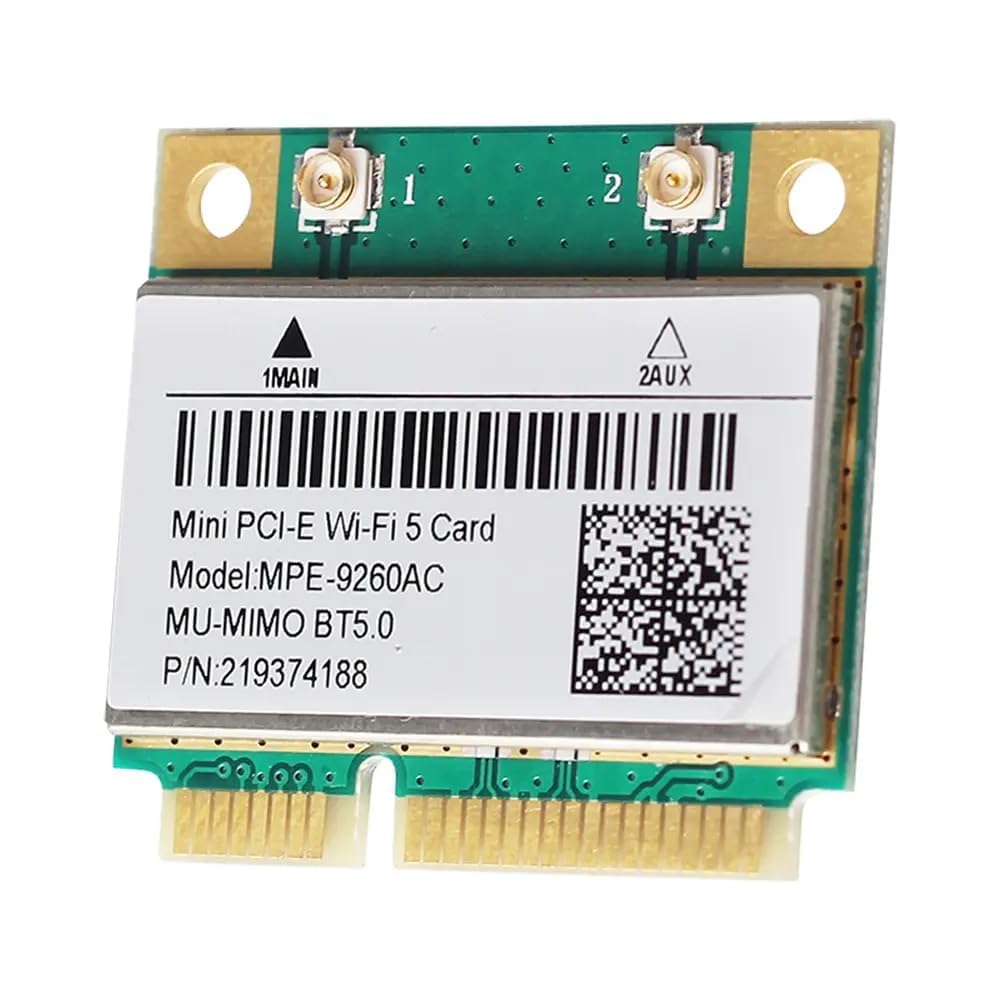 Legacy Mini-PCIe Wi-Fi Card for Intel 9260 | Half Mini PCIe Network Card | 1.73 GBP with Bluetooth 5.1 Support | HMC WLAN Replacement Part 9260.HMWG Wi-Fi Card 9260HMW
