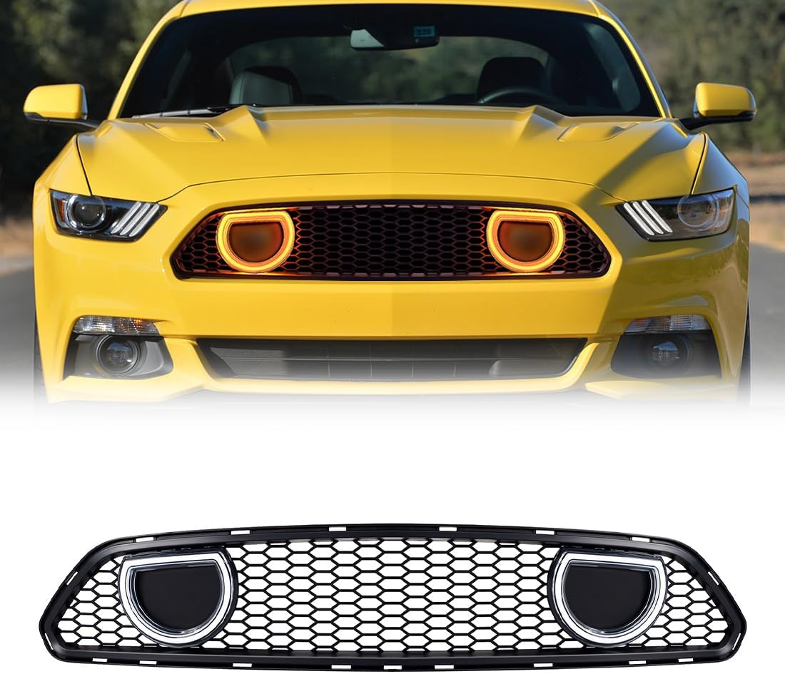 EOMD Mach 1 Front Bumper Grille Compatible with 2015-2017 Mustang W/DRL and Turn Signal Lights, Not fit Shelby/ GT500