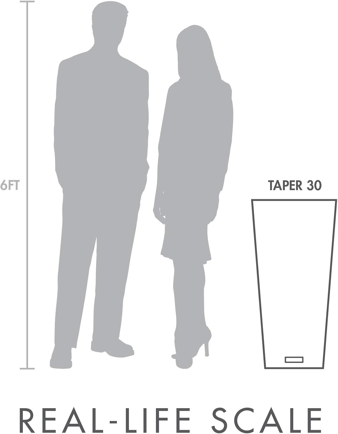 Veradek V-Resin Indoor/Outdoor Taper Planter, Set of 2 (30 inch, Black) : Patio, Lawn & Garden