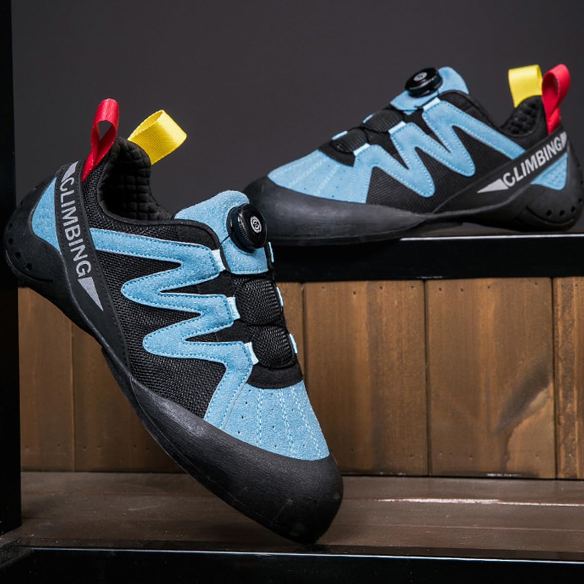 Scarpe da Arrampicata da Uomo Antiscivolo Scarpette Boulder Indoor Adatta al Piede Adatto agli Scalatori Che Amano L'Arrampicata su Roccia
