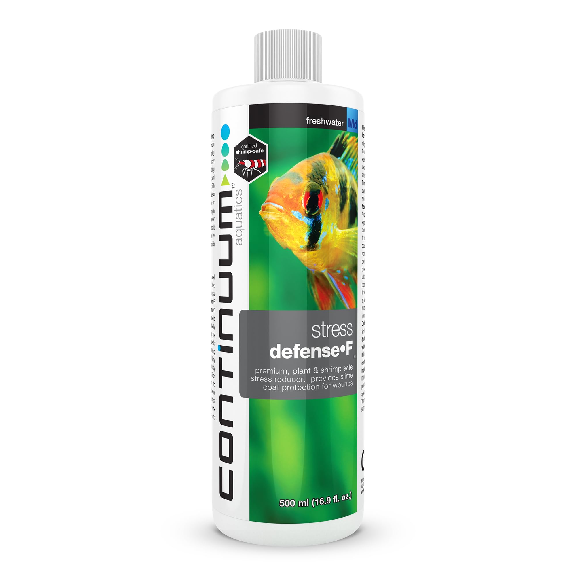 Stress Defense F for Freshwater & Brackish Aquariums – Reduces Ammonia Stress – Boosts Slime Coat – Aids Fish Recovery & Transport, 500 ml