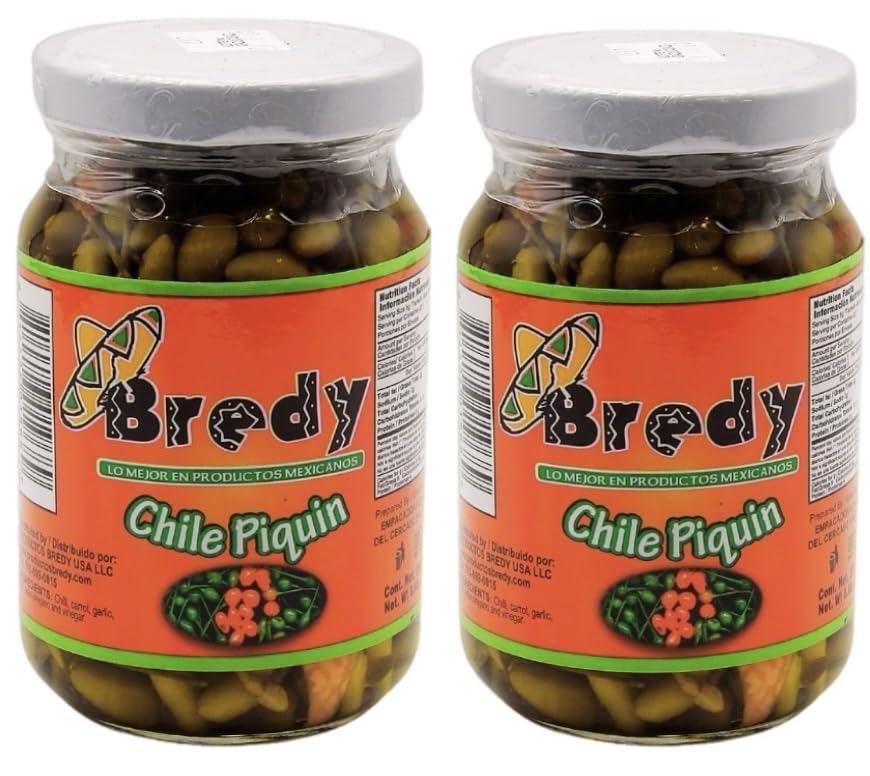 Chile Piquin Del Monte En Escabeche Hot & Spicy Pepper From Mexico 2 Bottle Lot