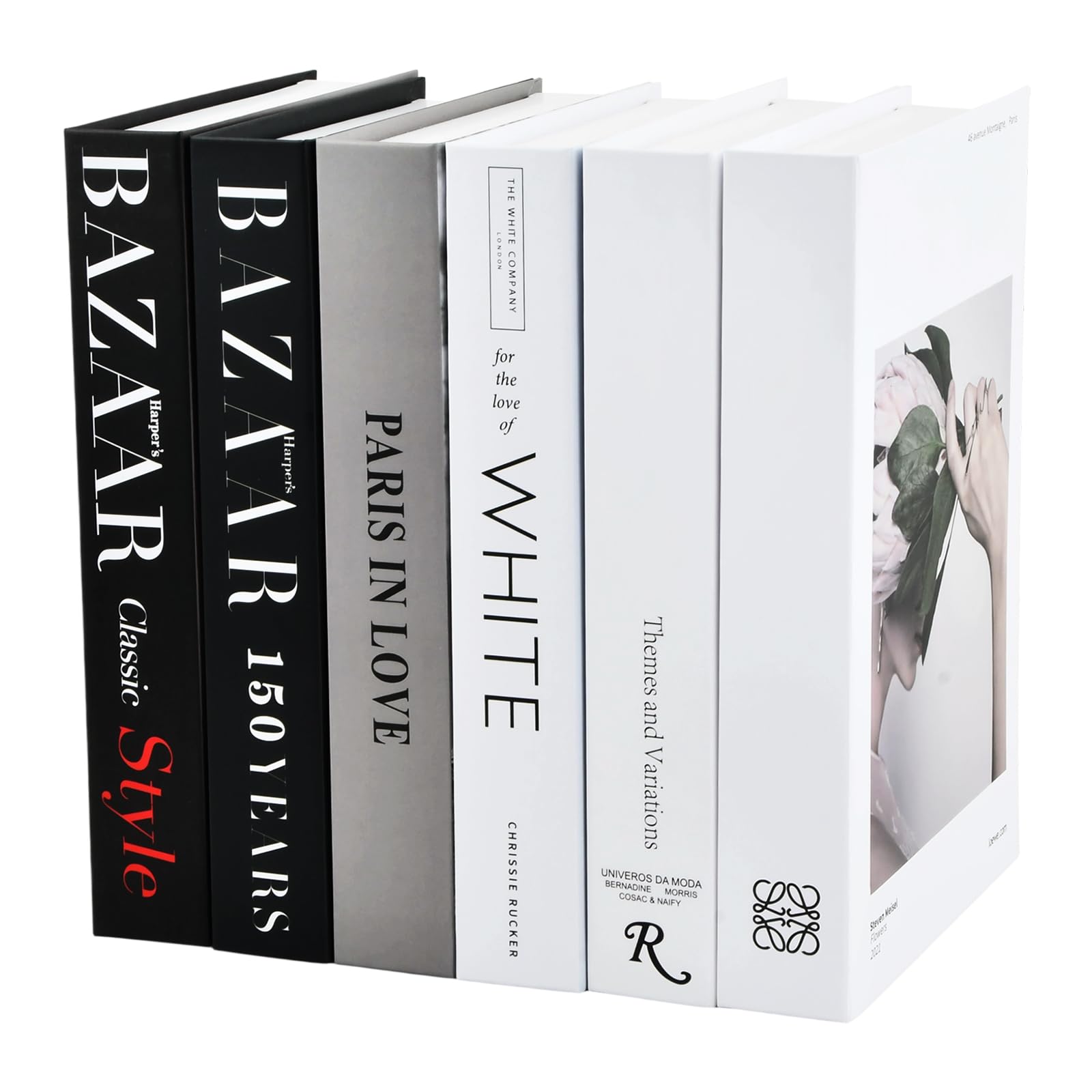 6 PCS Decorative Faux Books, Hardcover Fake Book Set, Foldable Display Stacked Moderns for Home Table and Shelf, Create Sophisticated Atmosphere (Color B) — image 1
