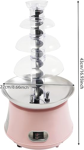 Miniatura 4 de Fuente de chocolate de 2.2 libras, fuente de fiesta de 4 niveles, fuente de fondue de chocolate para fiesta de cumpleaños de Navidad, 120 V 180 W,