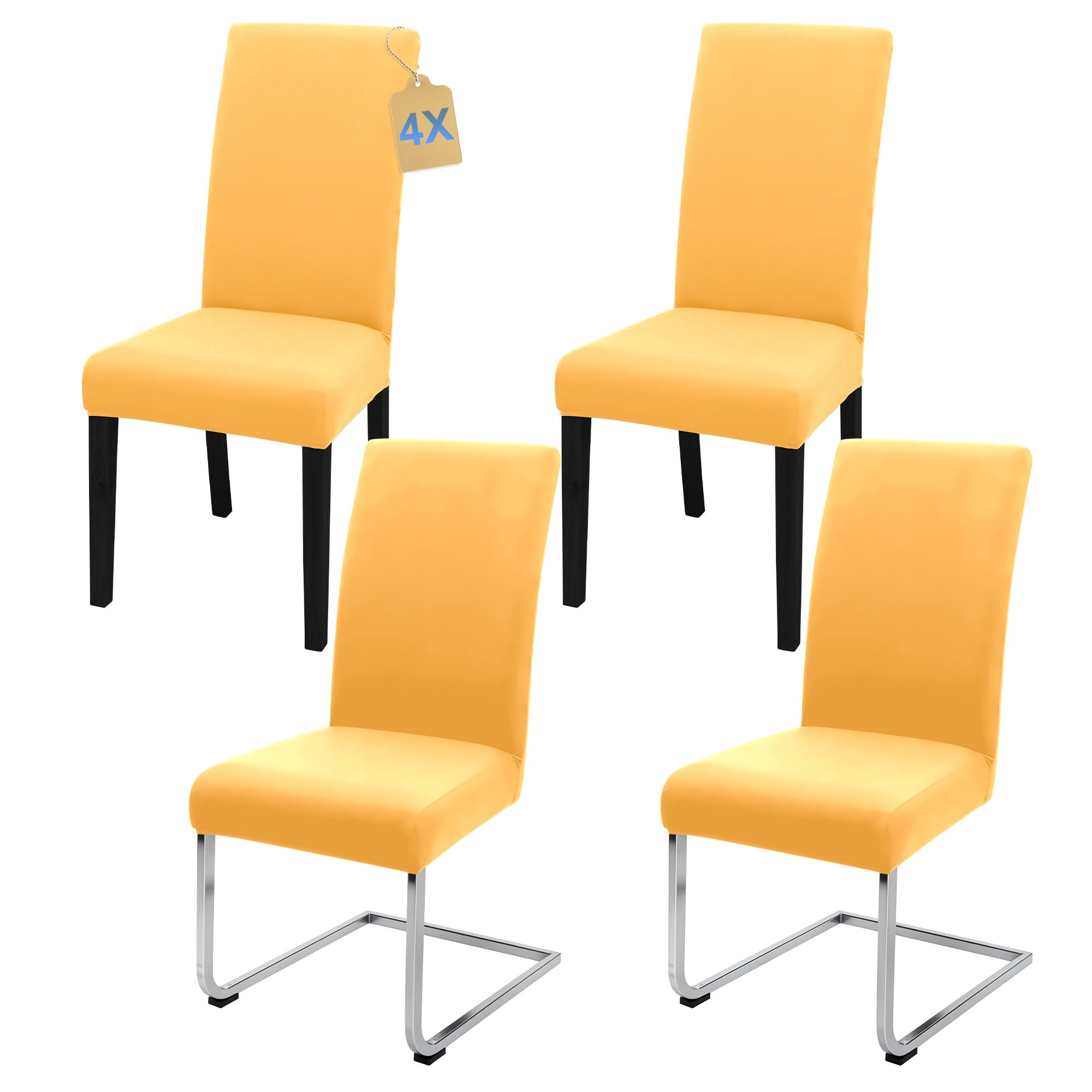 SUKAIKEQA Stuhlhussen 6 Stück Stretch Stuhlbezug Schwingstuhl Esszimmer