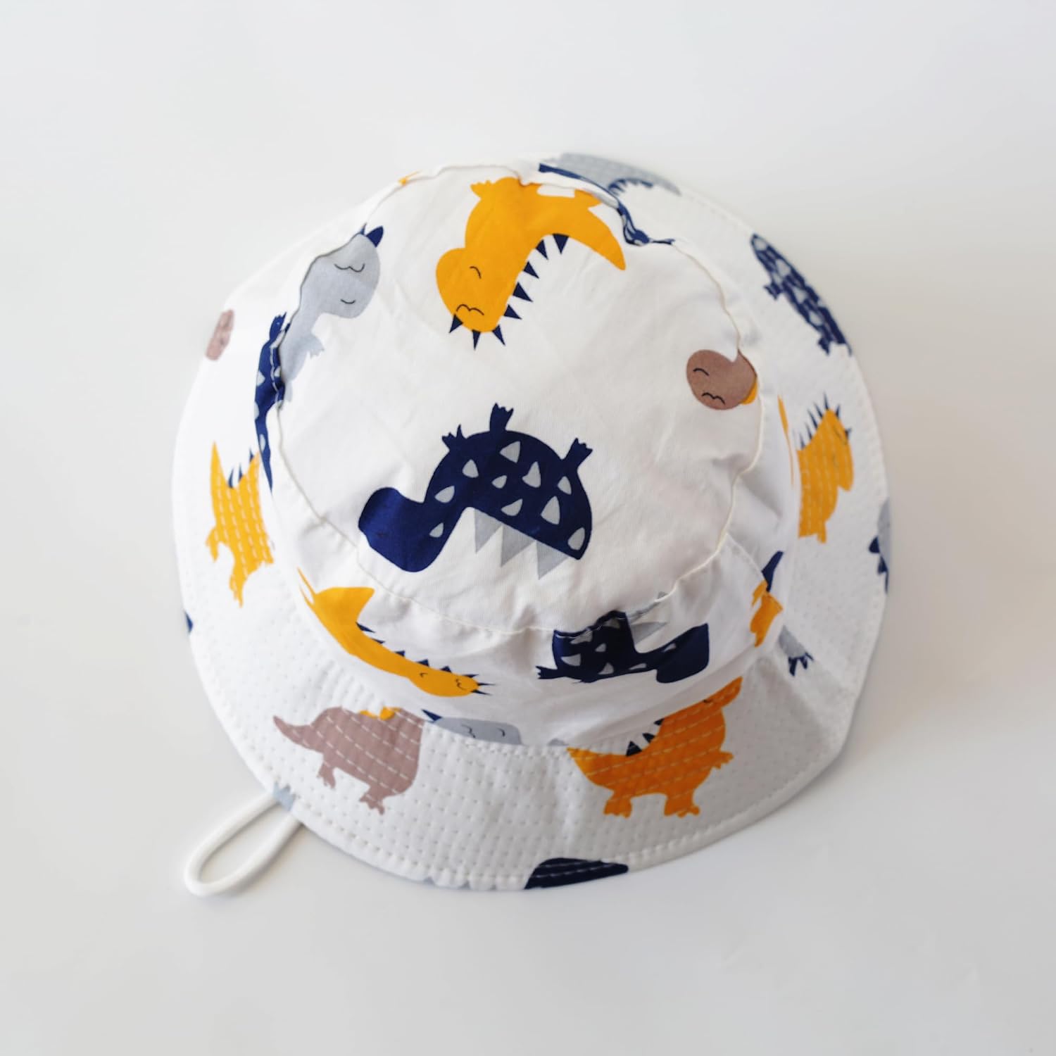 Baby Boys Girls Dinosaur Sun Bucket Hat for Toddler Kids 2-5 Years, Wide Brim Sun Protection Beach Hat Summer Outdoor