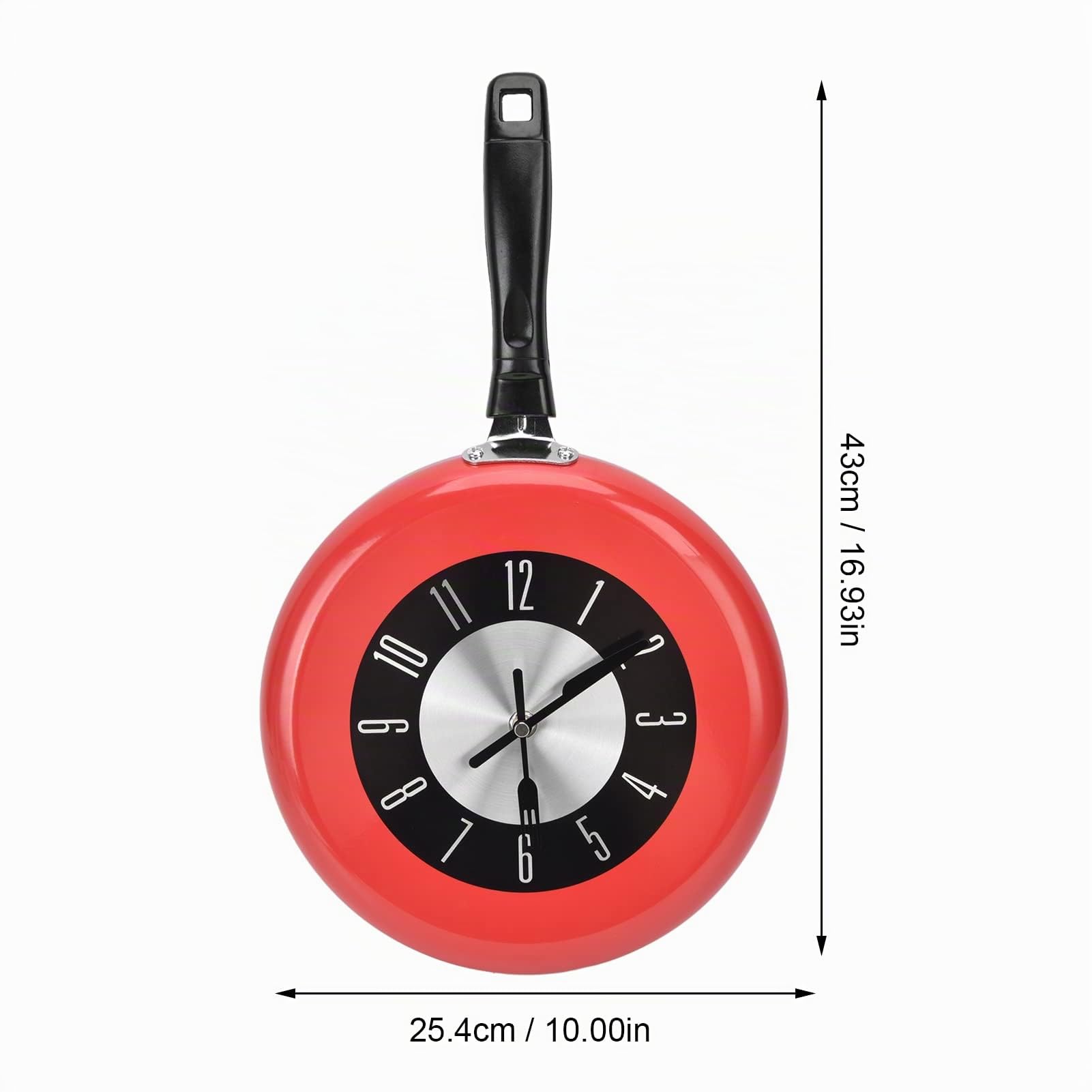 Reloj de Pared de Sartén, Reloj de Cocina de Aspecto Bonito Y Fresco, Relojes Colgantes Decorativos para Bares de Comedor