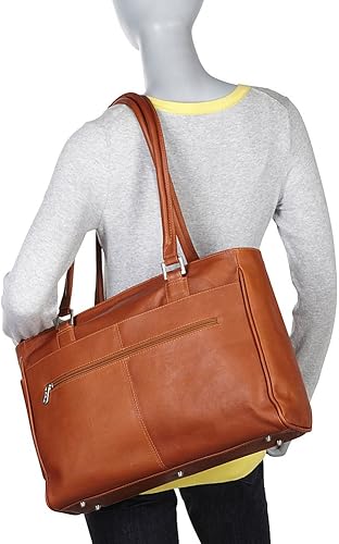 Miniatura 7 de Piel Leather Bolso para laptop con bolsillos para mujer, Negro -, Bolso para laptop con bolsillos para mujer