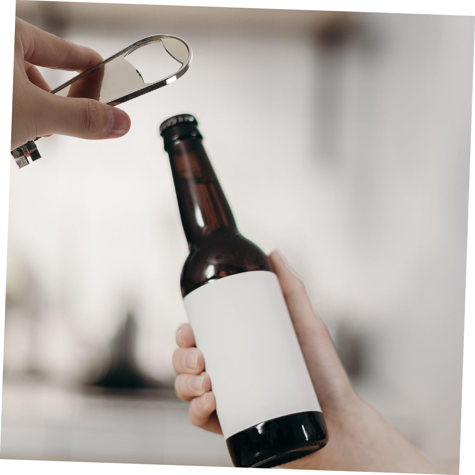 Cabilock 3 Piezas Abrebotellas Herramienta Para Abrir Botellas De Cerveza Herramienta Magnética Botella De Bebida Abridor De Cerveza Para Refrigerador Abrelatas Eléctrico Acero Inoxidable