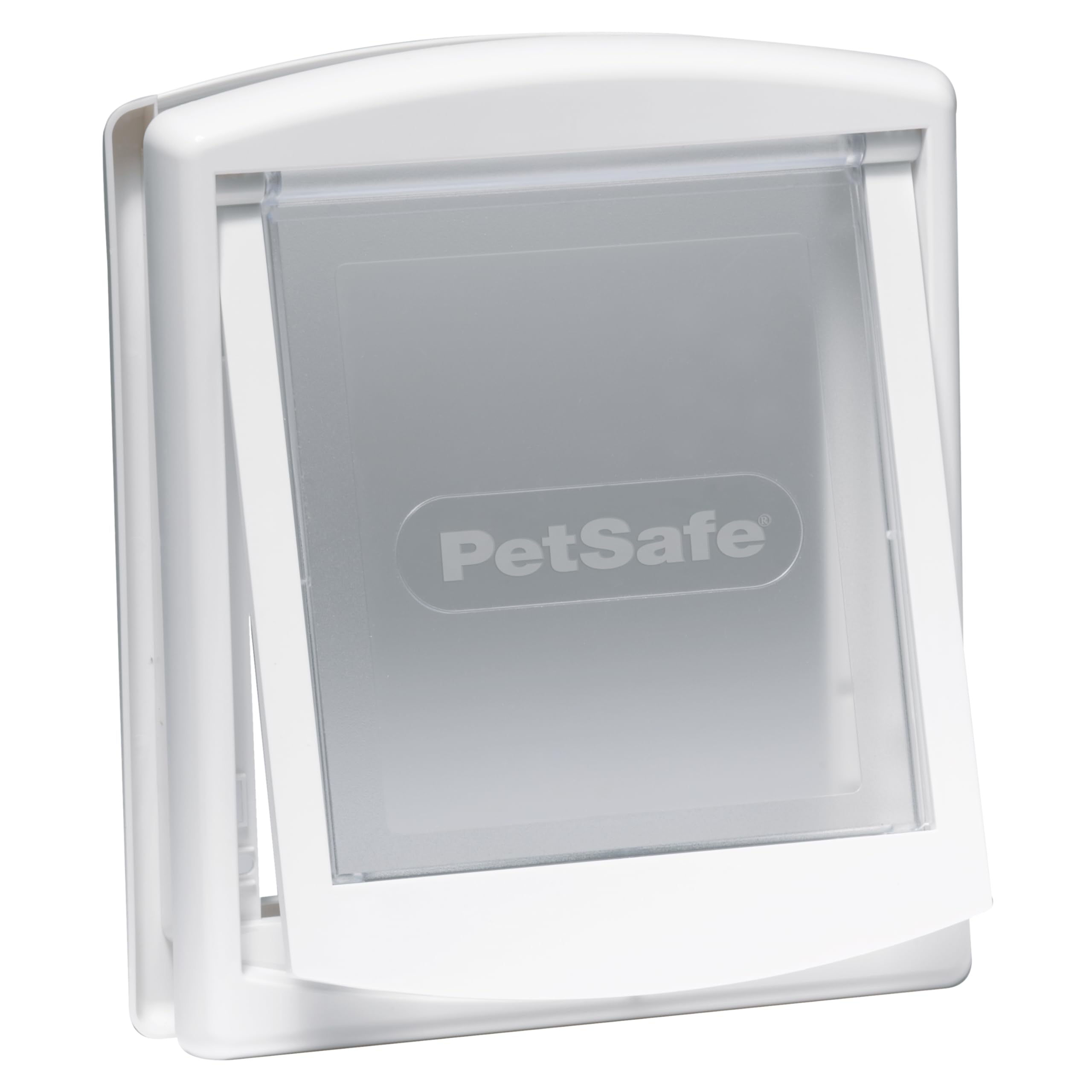 PetSafe — Original Staywell cat and dog flap, 2 ways in — entry and exit - Pet door. Durable, Rigid, Closure Panel (sold separately) - White (S)