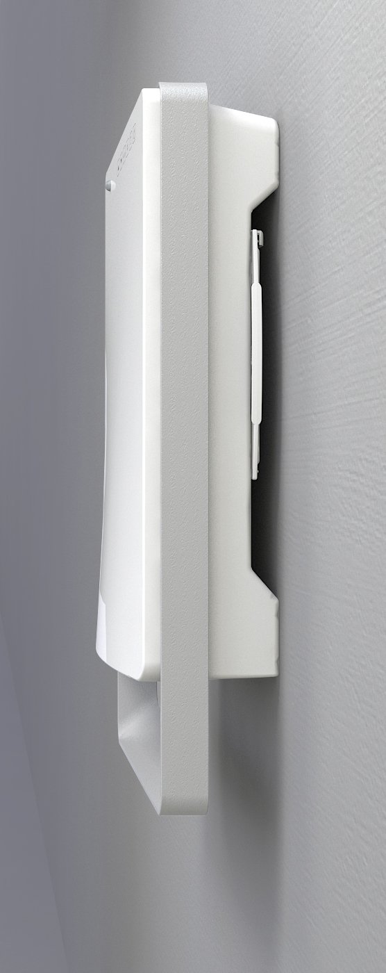 Radialight Termoventilatore digitale a parete TOUCH con barra portasalviette (Grigio Perla) TBSLI003