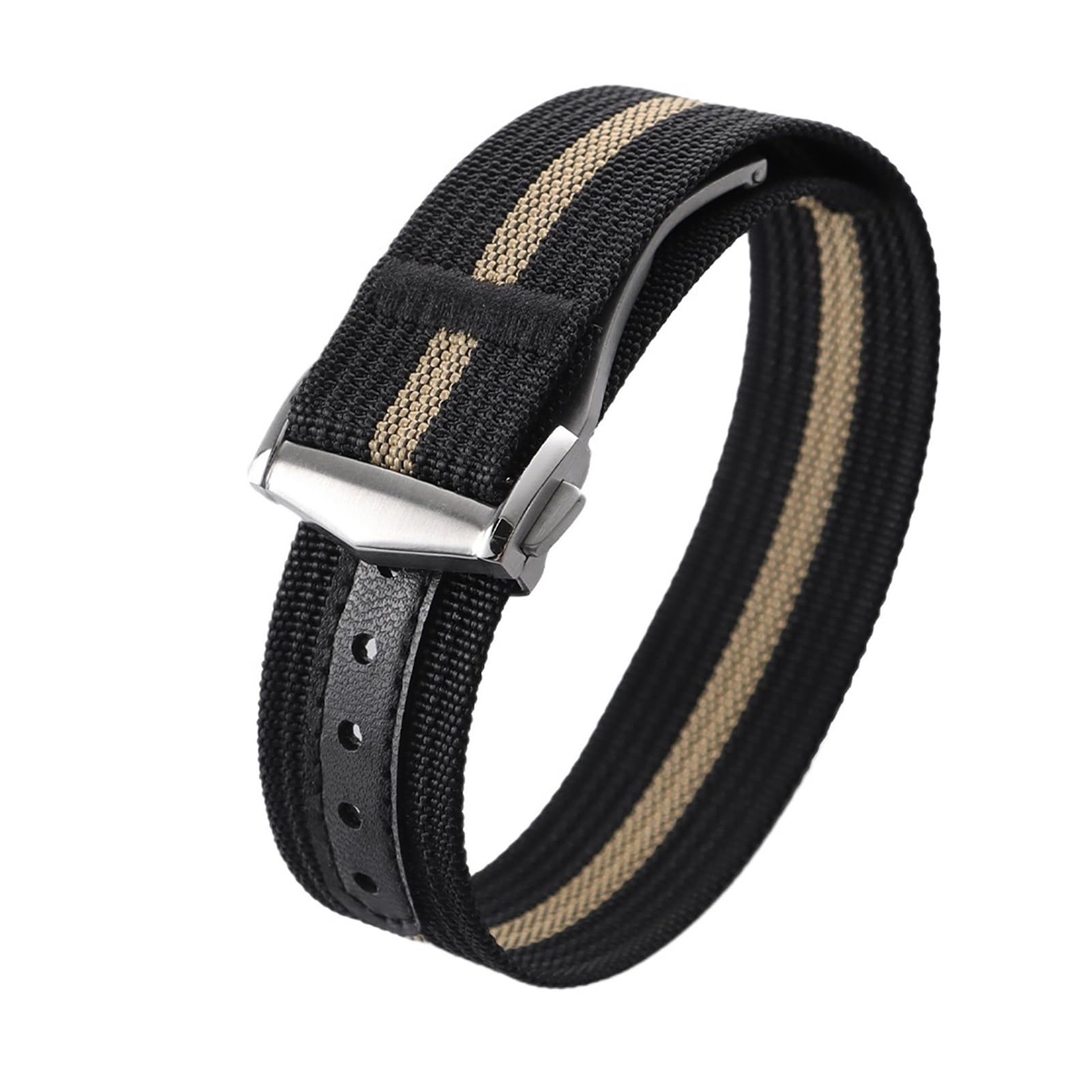 FYYFS Bracelet de montre en nylon avec fermoir déployant 20 mm