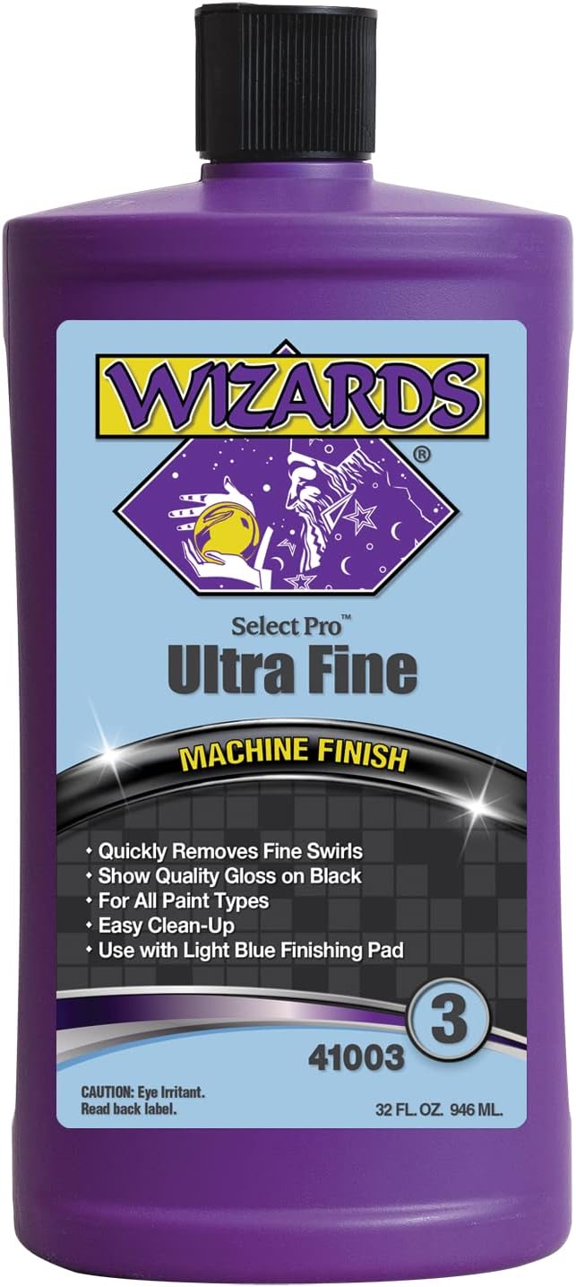 Wizards 3 Step Compound Polish and Machine Finish Kit Select Pro Quarts