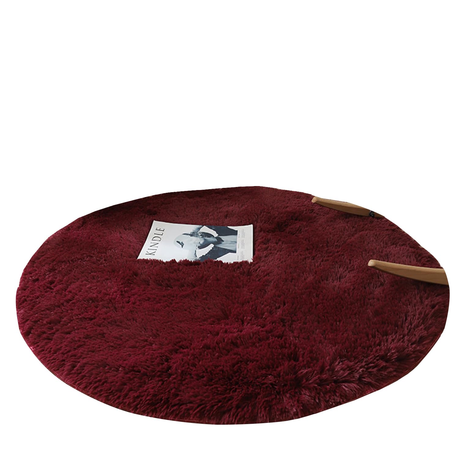 Tapis rond en peluche violet 160cm : finis les sols froids et glissants dans le salon