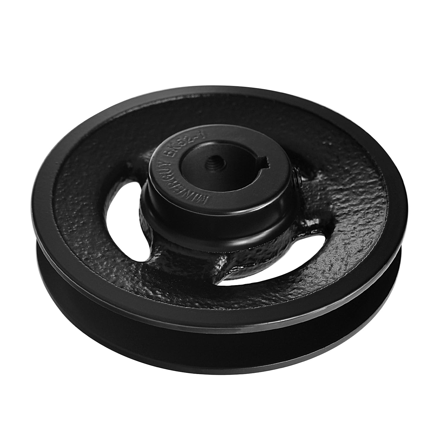 MINERGUY BK52-1 V-Belt Pulley 1 Inch Bore, 4.9" Outer Diameter, Cast Iron Single Groove Sheaves for 5L or B Belt